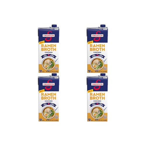 Swanson Ramen Chicken Broth, 32 Oz Carton (Pack of 4)