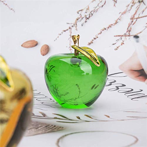 H&D Glaze Crystal Apple Paperweight Craft Decoration (Green) #TOP3