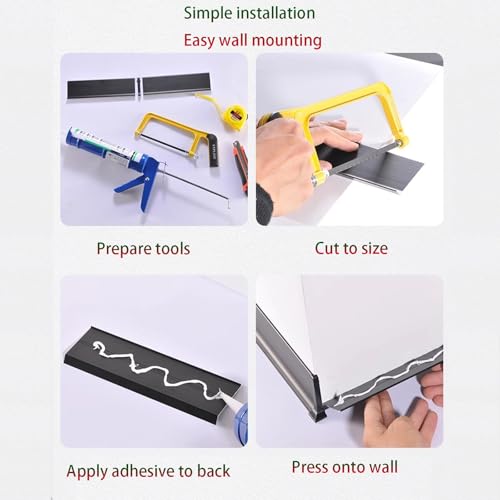Protector de esquinas de aluminio de 125 cm para zócalo multicolor 7