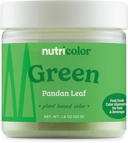 Nutricost Green Plant Based Food Coloring From Pandan Leaf Powder (50 Servings) - Nutricolor Color Alternative For Food & Beverages