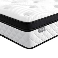 Twirest Double Mattress, 22CM Gel Memory Foam Pocket Sprung Mattresses with Breathable Soft Fabric for Cool Sleep, Mattresses Double for Pressure Relief, Medium Firm Mattress in a Box 135x190x22cm