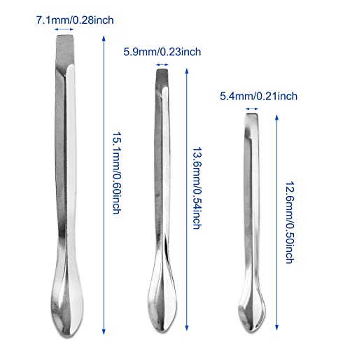 Piutouyar WQ210913-00010 15 Pcs 3 In 1 Lab Spoon Micro Lab Spatula Stainless Steel Lab Scoop thumb #1