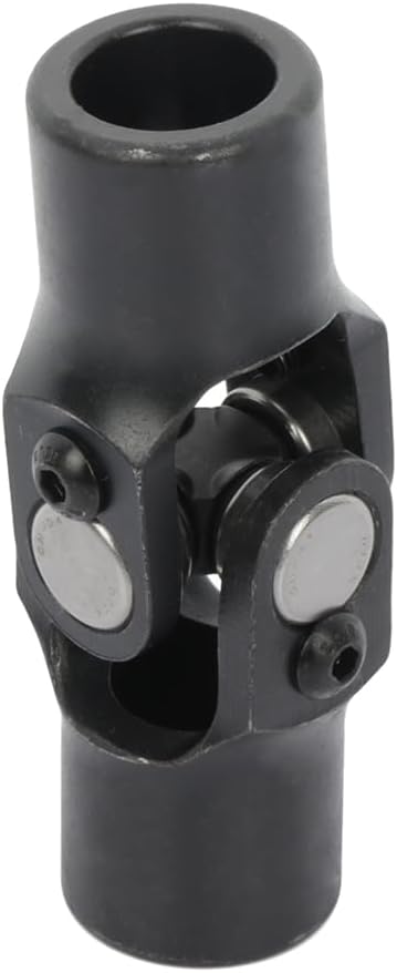 ECCPP 3/4" Round x 3/4" Smooth Round Single Steering Joints Black Universal U-Joint Shaft 96mm