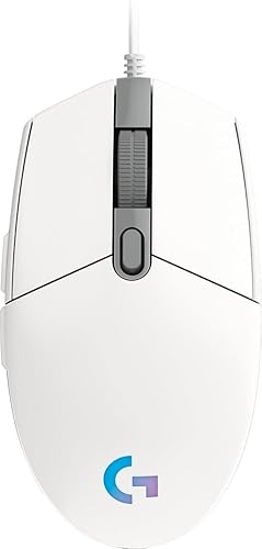 aming Mouse G102 LIGHTSYNC - Mouse per destrorsi, ottico, 6 pulsanti, cablato, USB, bianco - Mouse gaming - Immagine 1