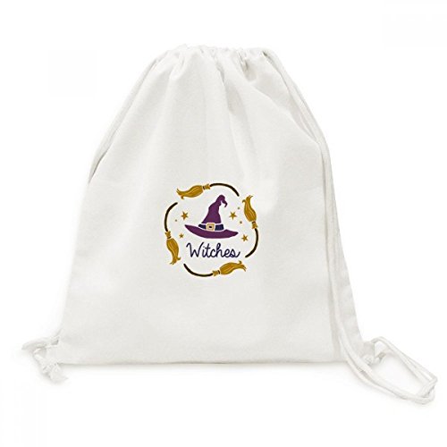 Sac cordon en toile cadeau Halloween motif cartoon pour enfant et adulte