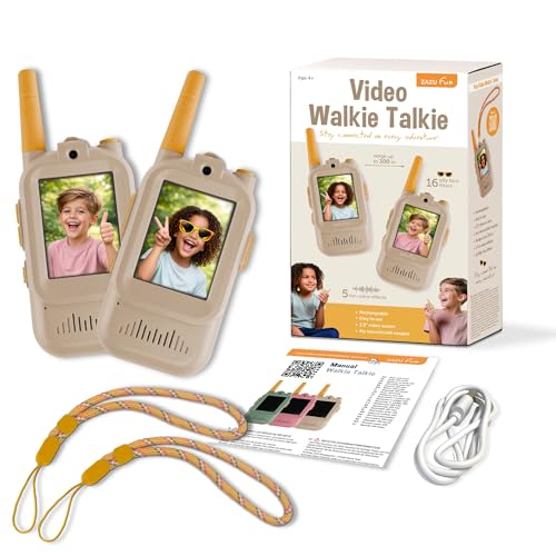 Talkie Walkie Enfant 446 MHz Rechargeable USB avec Caméra Écran Couleur 2"