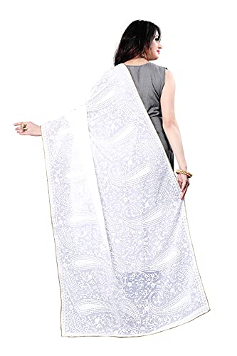 ARGLOS Lenço bordado Georgette feminino xales e envoltórios para vestido de noite e ocasiões especia