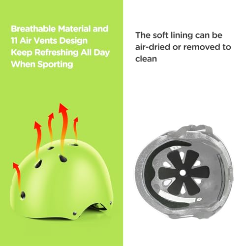 Image of DaCool Kids Protective Gear Set Helmet Knee Pads Elbow Pads Wrist Guards 7 in 1 Set with Adjustable Strap for 3~8yrs Boys Girls Toddler Children Rollerblading Skating Skateboard Cycling Outdoor Sports