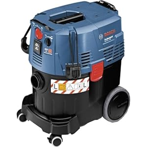 Bosch Professional Nass-/Trockensauger GAS 35 L AFC (inkl. 1x Zellulose-Flachfaltenflter, Fugendüse, Entsorgungssack, Krümmer, Bodendüsen-Set, 3x0,35 m Saugrohr, Schlauch 5 m mit Werkzeugmuffe)