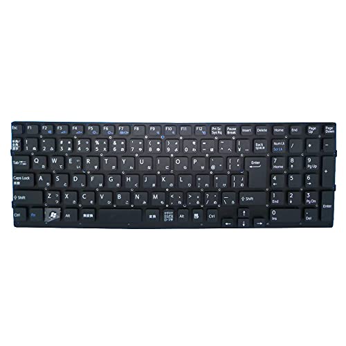 ラップトップキーボード互換 SONY VAIO VPCEB VPC-EB VPCEB27FJ VPCEB28FJ VPCEB29FJ VPCEB2AFJ VPCEB2AGJ VPCEB2AHJ 日本語 JP JA フレームなしの黒