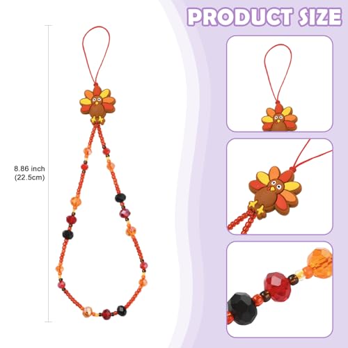 Ornaland Thanksgiving Beaded Phone Wrist Strap Charm, Turkey by Ornaland - Used condition - Image 2