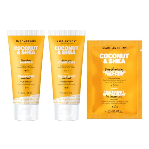 Image of Marc Anthony Coconut & Shea Travel Size Shampoo, Conditioner, and Mask