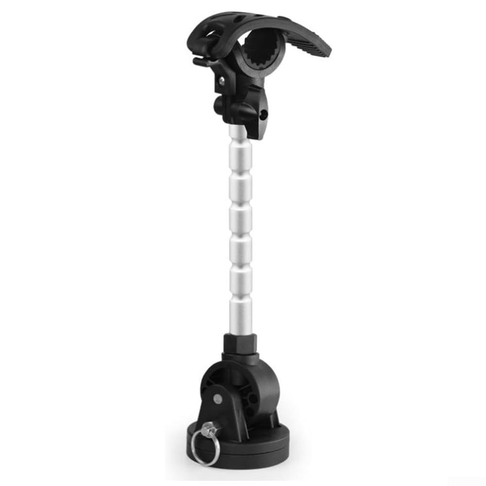Marine Grade Trolling Motor Stabilisator Halterung, mit verstellbarer Halterung, für Minn Kota Motors 180 Grad Schwenk-Design, Edelstahlkonstruktion, Vibration