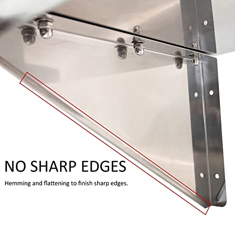 Kumaforest Stainless Steel Wall Shelf, Floating Shelves, Metal Shelving Kitchen, Restaurant, Garage, Laundry, Utility Room Heavy Duty 12X36Inches #TOP1