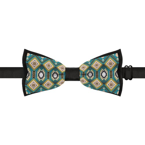 GoasNei Native American Pattern Bow Tie for Men Adjustable Necktie Funny Tie Neck Ties for Weddings Party