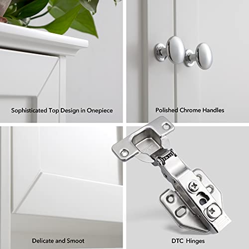 Vanirror White Bathroom Wall Cabinet Over The Toilet Storage Cabinet, 24X30 Inch Above Toilet Storage Wood Medicine Cabinets Wall Mounted Bathroom Cabinet With Doors For Laundry Room, Bedroom Kitchen #TOP4