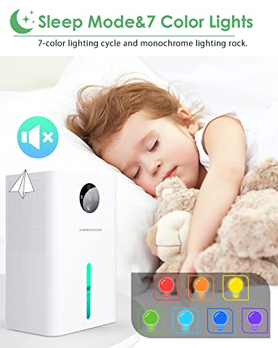 Dehumidifiers For Home, 63Oz Dehumidifier With Auto Shut Off, Timer, Sleep Mode, Auto Defrosting, 7 Colors Light, Efficient Portable Small Dehumidifiers For Bedroom, Bathroom, Basement, Rv #TOP3