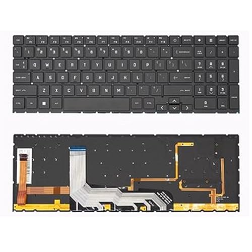 Clavier pour HP Omen TPN-Q236 noir avec lettres blanches pour réparer le rétroéclairage