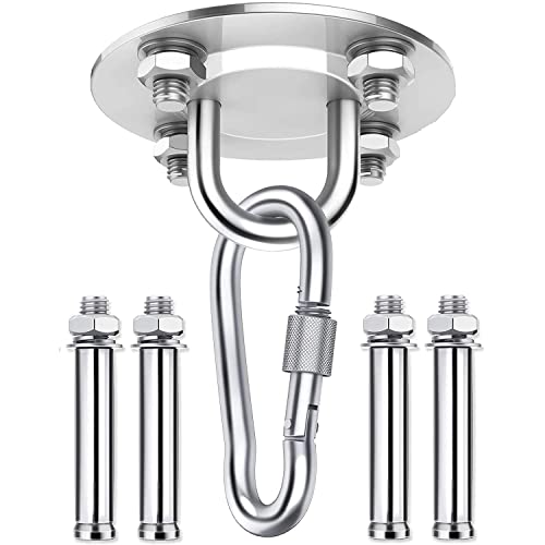 Ganchos de Techo, Ganchos Techo Suspensión, Silla Colgante con Gancho de Techo para Columpio del Amor Colgar Boxeo Soporte Hamaca Sacos de Arena, Capacidad de Carga de hasta 450KG (A1) Cover