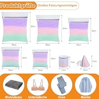 Dntorx 10 Stück Wäschenetz für Waschmaschine Wiederverwendbare Wäschesack Waschmaschine und Wäschenetz BH, Wäschebeutel mit Reißverschluss für Hemden Pullover Mäntel Hosen Unterwäsche Babykleidung – Ansicht 2