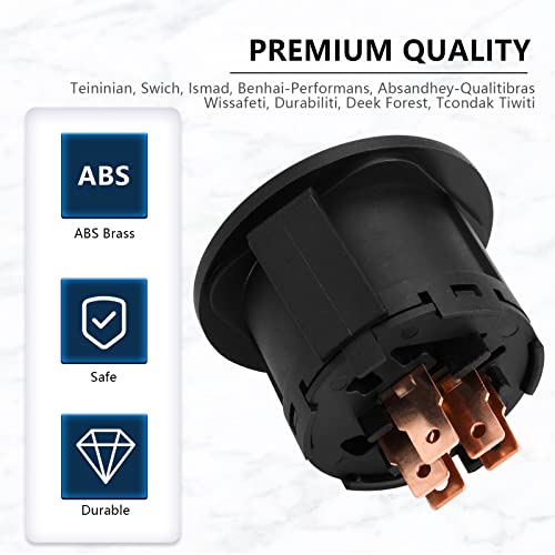 Tecreddy Ignition Switch 3 Position With Key For Cub Cadet, Troy-Bilt, Mtd, Craftsman, Husqvarna, Delta, Jd Riding Lawn Mower 925-04228, 725-04228 #TOP3