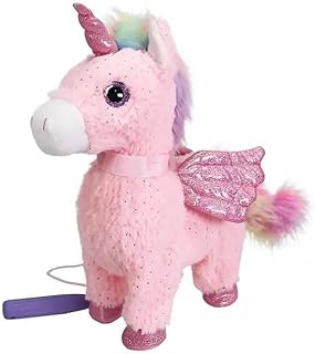 Pink Unicorn Remote-Controlled Walking & Dancing Plush with Remote Controlled Leash