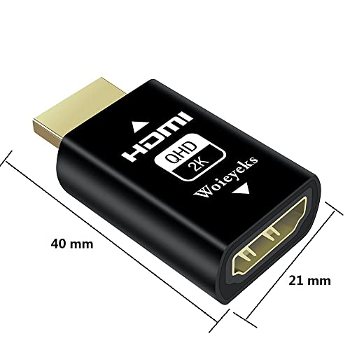 Woieyeks HDMI edid Emulator passthrough-1920x1080@60Hz Default Resolution-HDMI Dummy Plug Headless Ghost Display Emulator for HDMI Switches/Extender/AV Receiver/Video Splitters etc - Thumbnail 5