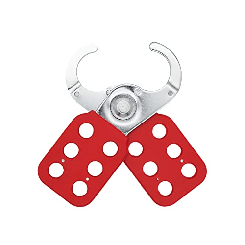 Image of Lock Out Tag Out Hasps for Padlock Lockout Tagout Devices 4 Pack 1 inch Jaw Diameter Loto Safety Steel Hasp