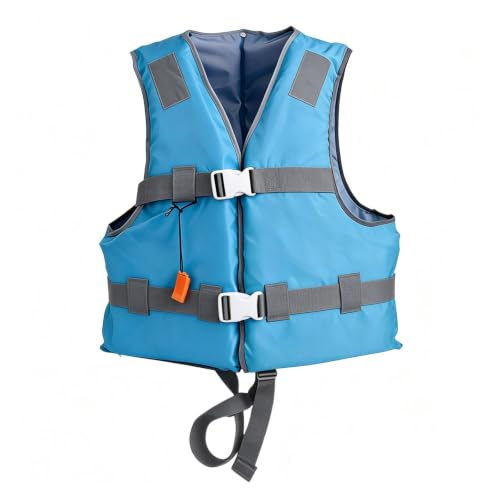 Gilet De Sauvetage Professionnel pour Adultes avec Aide À La Flottabilité pour Bateau Pêche Activités De Plein Air Veste Sports Nautiques Confortable Sécurisé Idéal Nautisme (A02-Blue, L)