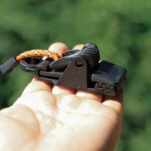 20 Pack Tarp Clips Lock Grip, Windproof and Tent Clip with Tent Awning Clamp for Tarp