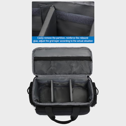 Andoer Camera Case Small Camera Bag Travel Camera Shoulder Bag Water-Resistant Shock-Proof Camcorder Bag DSLR Camera Bag for Mirrorless Camera with Removable Dividers and Shoulder Strap for Women Men by Andoer - Image 8