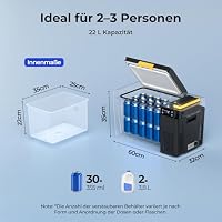 BougeRV Kompressor Kühlbox CRX3 22L, bis -20℃ App-Steuerung, mit 240Wh Akku – Ansicht 7