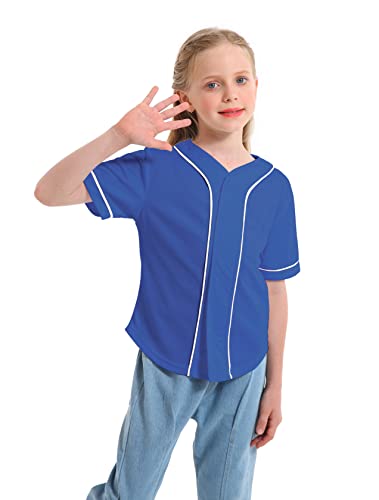 Image of Yuji Itadori Kids Baseball Jersey Button Boys Short Sleeve T-Shirts Hip Hop Fashion Casual Sports Solid Color Shirt
