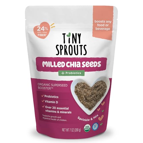 Tiny Sprouts Organic Milled Chia Seeds + Full Serving Probiotic