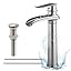 Greenspring Matte Black Bathroom Faucet Waterfall Single Handle One
