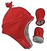 N'ice Caps Boys Sherpa Lined Micro Fleece Pilot Hat and Mitten Set (6 - 18 Months, Red Infant)