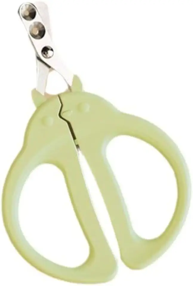 Cortador de unhas para animais de estimação com furo redondo de plástico e metal durável (verde)