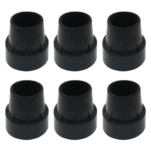 yyangz 6PCS Trampoline Rubber Feet Covers Plastic Anti Slip Pads Reduce Noise Friction Bounce Bed Bungee Bed Base Tube Sleeve Accessories Black