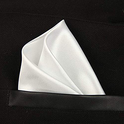 Image of Satin Pocket Square for Men Wedding Handkerchief for Suit Blazer Tuxedo Mens Formal Pocket Square Stylish Party Business Office Groom Accessory Soft Polyester Silk Satin Hanky