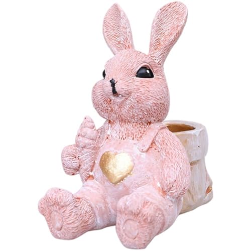 Lapin de Pâques en résine : figurine décorative maison, fête et bureau