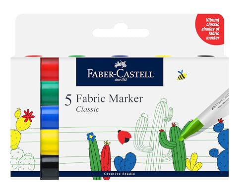 Image of Faber-Castell CREATIVE STUDIO FABRIC MARKER- CLASSIC SET OF 5