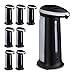 Produktbild Relaxdays 8 x Seifenspender automatisch, berührungslos, mit Sensor, Bad, Küche, Kunststoff, Handseifenspender, 400 ml, schwarz