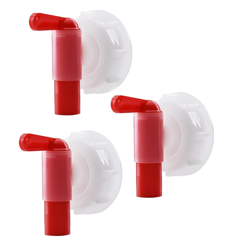 Ctrlzs White/Red 3 X Ah 23/61 Outlet Tap For 15-60 L Canister Canister Tap Din 61 Thread Canister