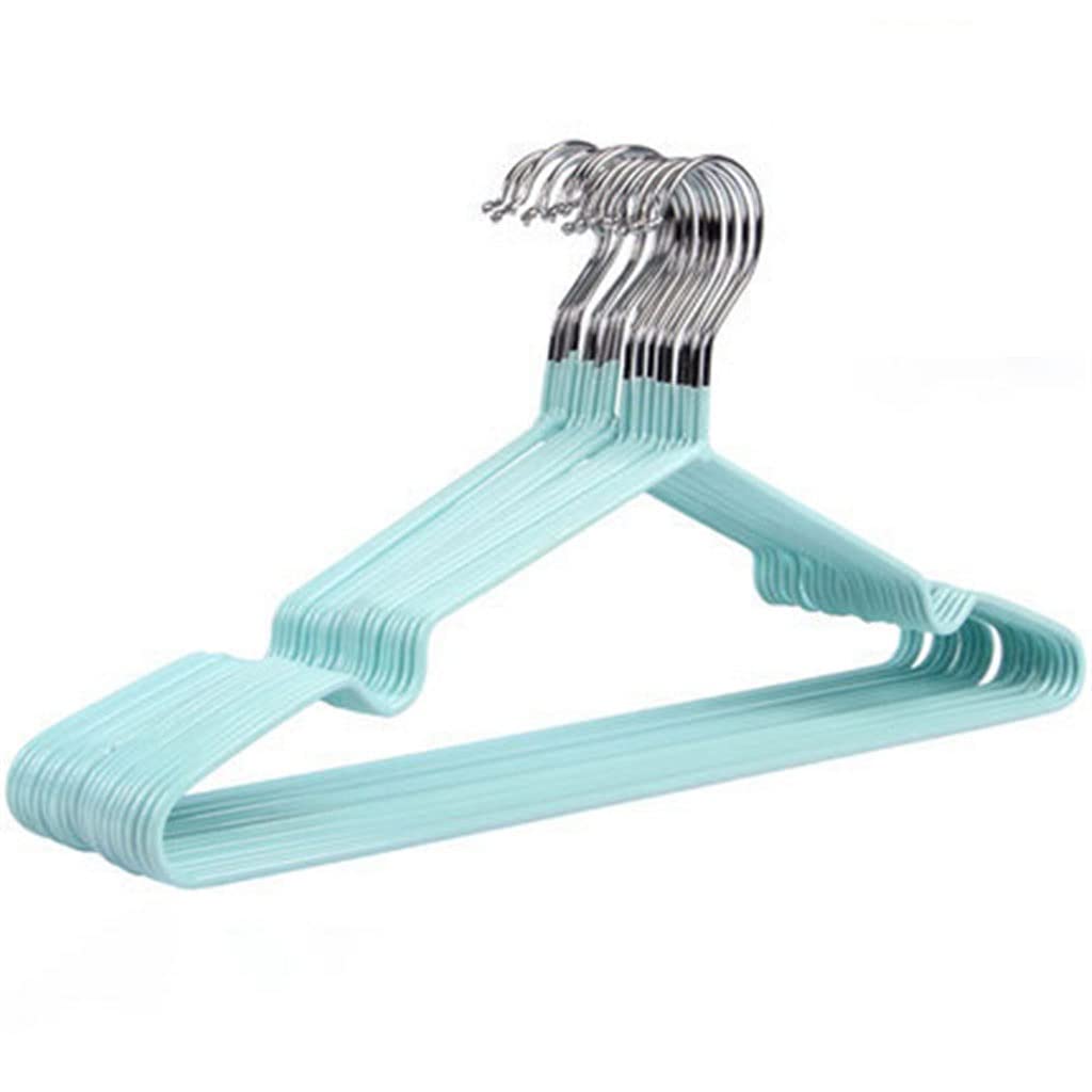 MOBYGKFY Clothes Hanger Household Non-slip Metal Drying Rack for Adult suit length Clothing hanger(Argento)