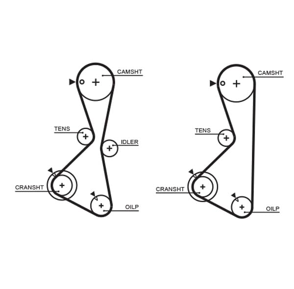 Correa de distribución Gates K015373XS de 65 dientes para Mitsubishi L300 y L200 2