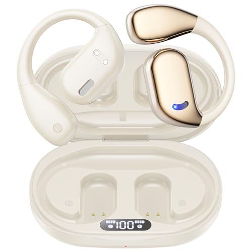 Open Ear Headphones Wireless Bluetooth, 60hrs Play 8D Sound...