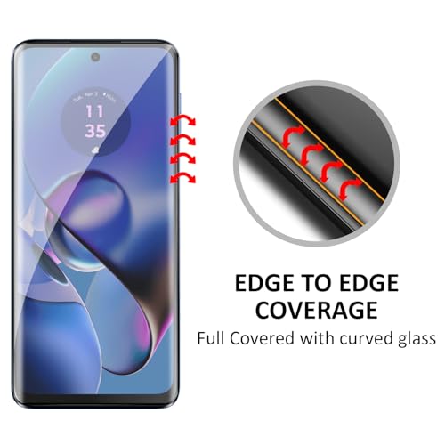 Image of AIBEX UV Curved Tempered Glass for Motorola Edge 60 5G / Motorola Edge 60 Pro 5G| Full Screen Edge-to-Edge Protection | UV Glue & UV Light Included | 9H Hardness | Anti-Bubble | Scratch Resistant