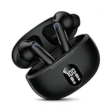 イヤホン Bluetooth ワイヤレスイヤホン 2026最新ブルートゥースイヤホン EDR+Bluetooth5.4搭載 カルナ型 自動ペアリング 接続瞬時 ハンズフリー通話 マイク内蔵 タッチ操作 コンパクト/テレワーク/通勤/通学 (ブラック)