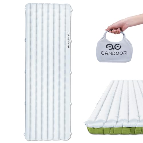 Insulated Sleeping Pads - Lightweight Sleeping Pad for Camping, 6.8 R-Value Upgraded Compact Camping Air Mattress for Backpacking, Hiking