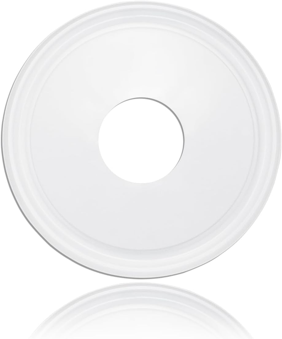Molded Nylon Ceiling Medallion for Light Fixtures and Ceiling Fans White 13"OD x 4"ID x 1-1/8"P (Fits Canopies up to 10-1/2")